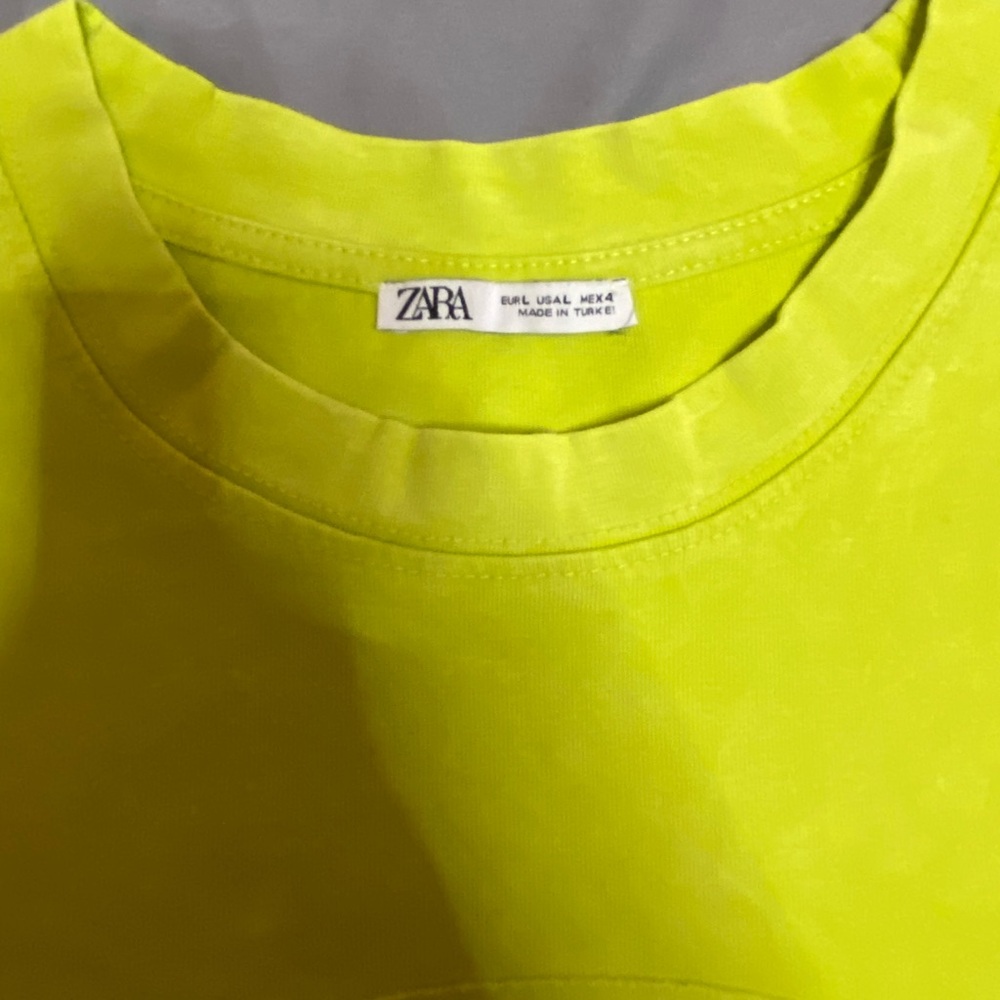 Zara Kids Neon Green Short Sleeve Tee